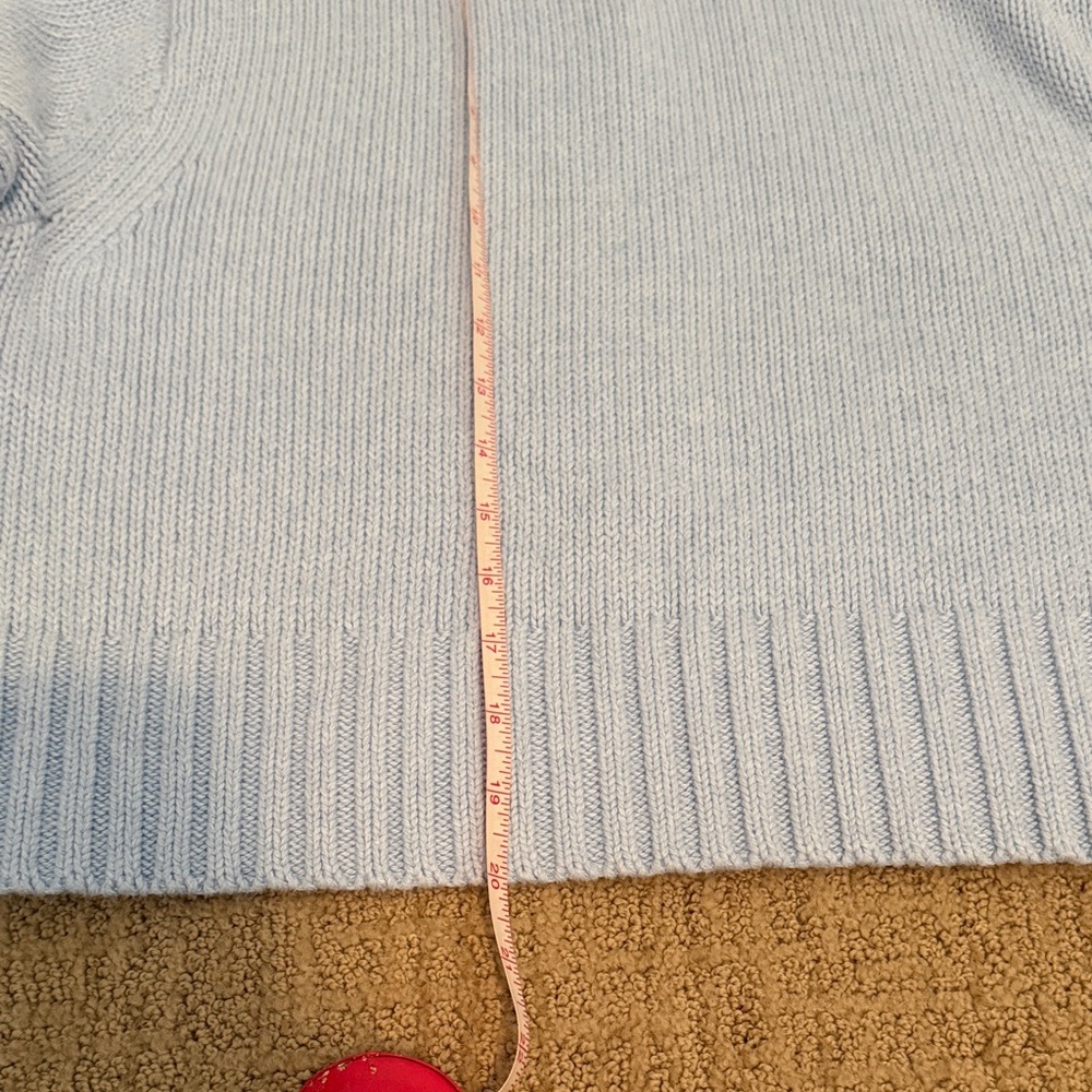 J. Crew Light Blue Knit Sweater cropped - Picture 4 of 5
